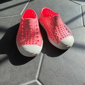 Native Shoes Kids Pink Glitter Slip-On Shoes